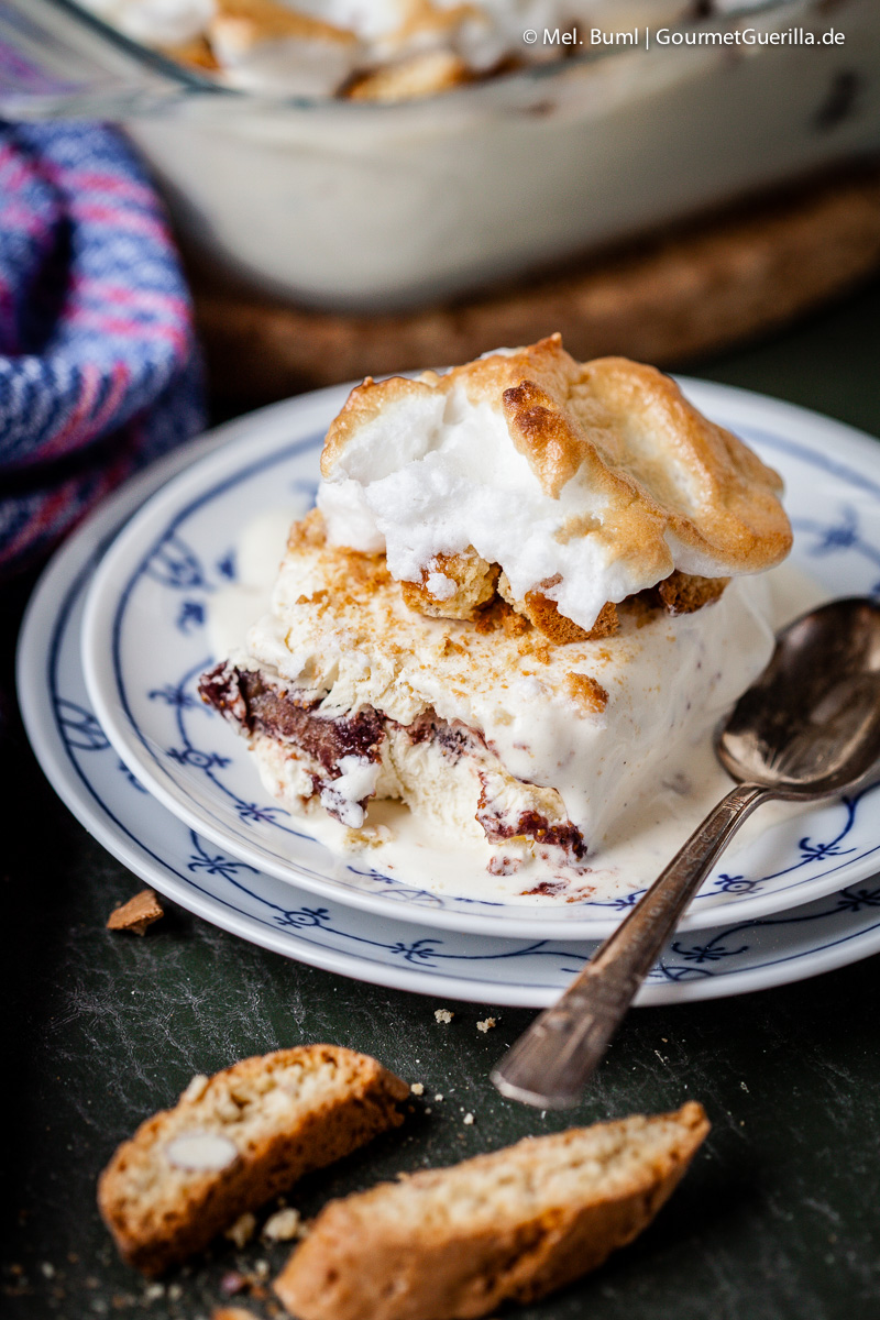  {Dessert} Baked ice cream with port wine figs and Cantuccini GourmetGuerilla.com 